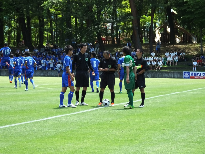 インターハイ県予選準々決勝 山梨学院高校vs北杜高校 サッカーバンク 山梨県